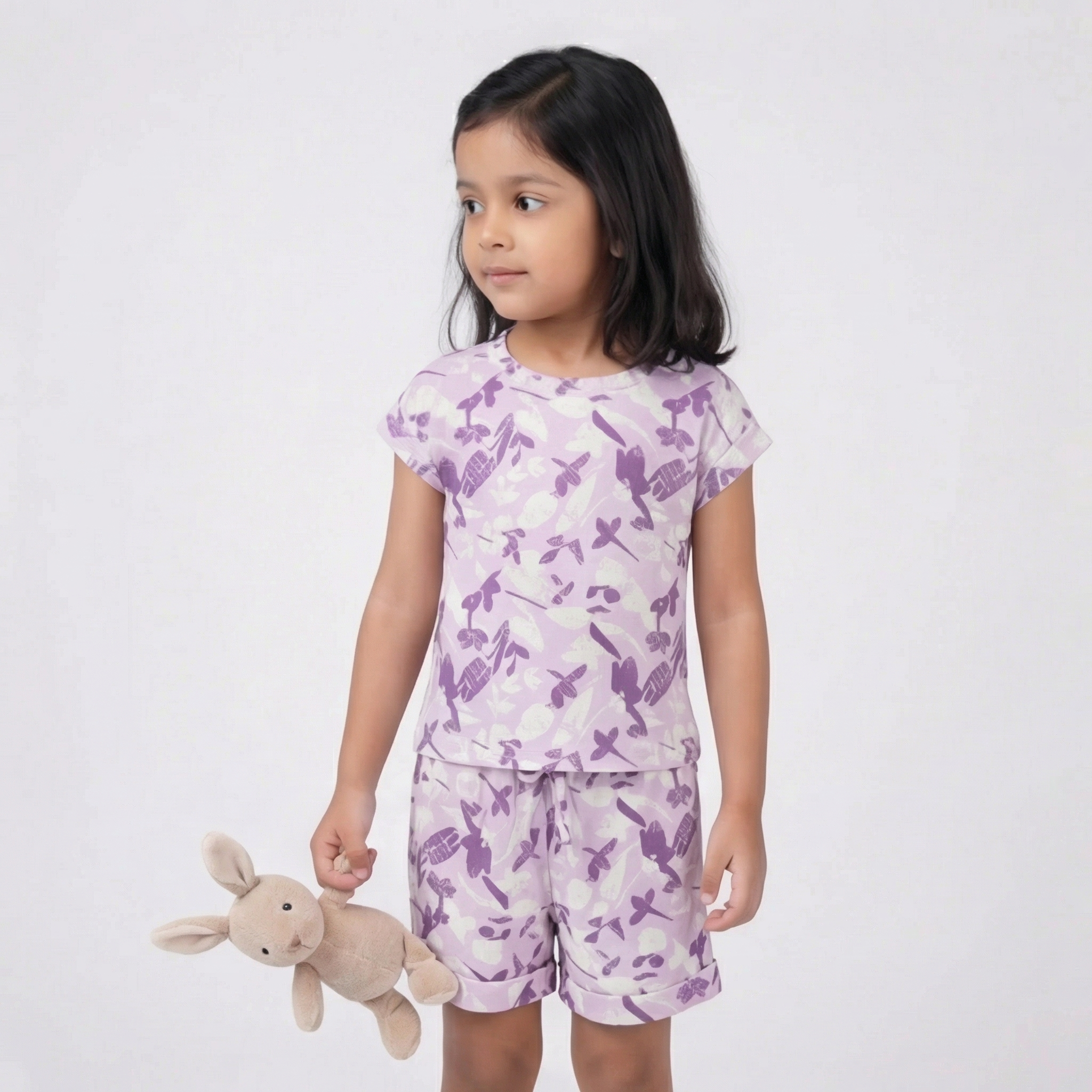 Lavender Snuggle Tee Set