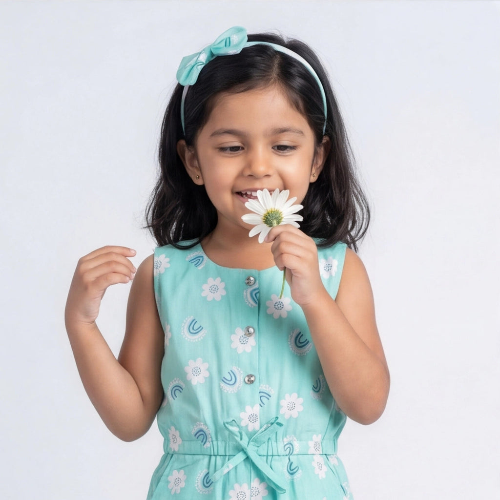 Minty Daisy Jumpsuit 🌼